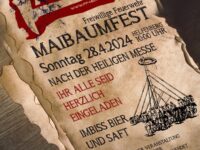 Einladung: Traditionelles Aufstellen des Maibaums am Sonntag 28.4