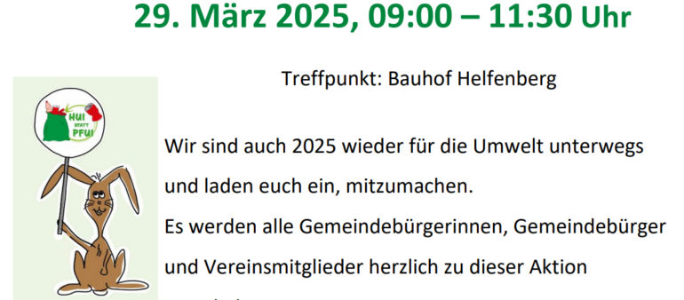 Einladung zur Müllsammelaktion