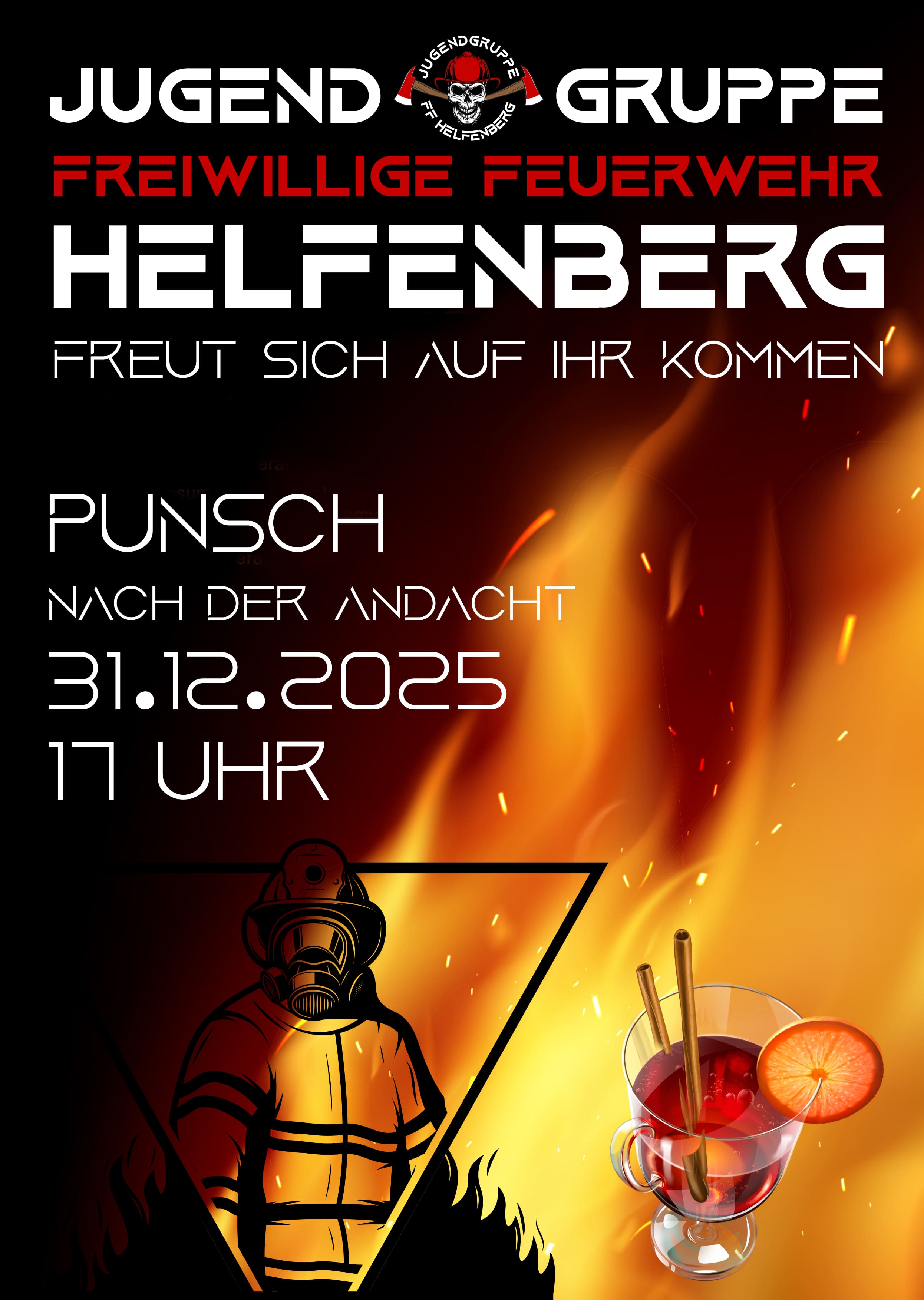 Punschstand der Feuerwehrjugend am 31. Dezember